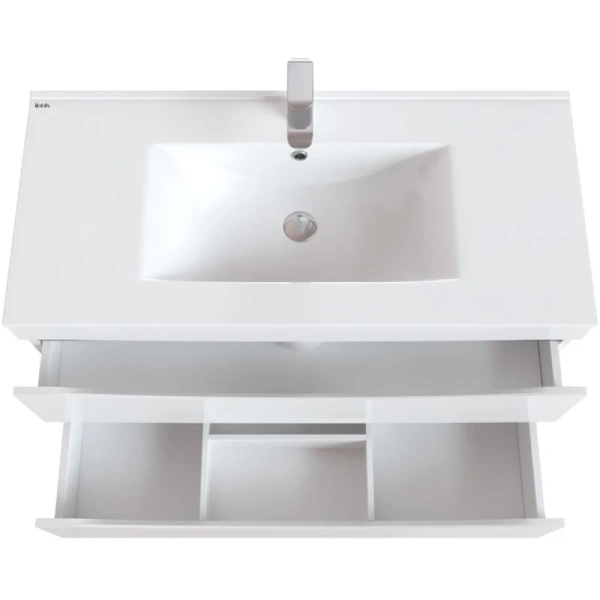 тумба с раковиной iddis cloud белая, 100 см clo10wfi95k