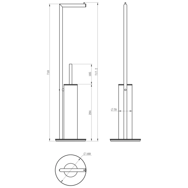 Комплект для туалета Wonzon & Woghand WW-V4602-GM напольный, темный графит матовый