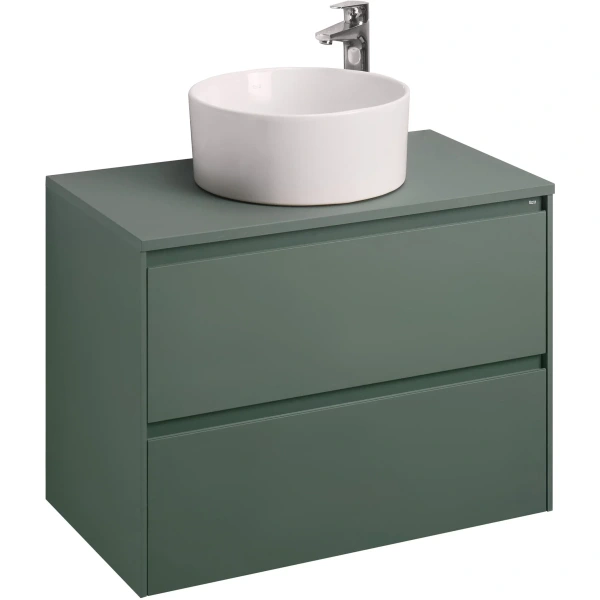 тумба под раковину roca ona a857630513 78,5 см, подвесная, зеленый матовый