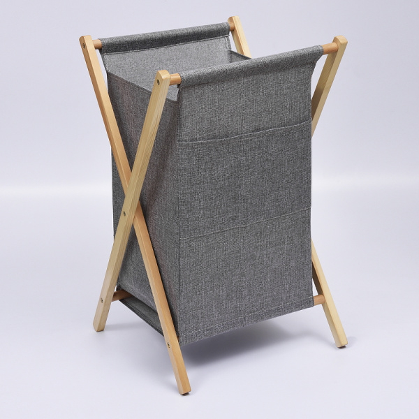 Корзина для белья WasserKRAFT Nau WB-772-L цвет тёмно-цвет серый