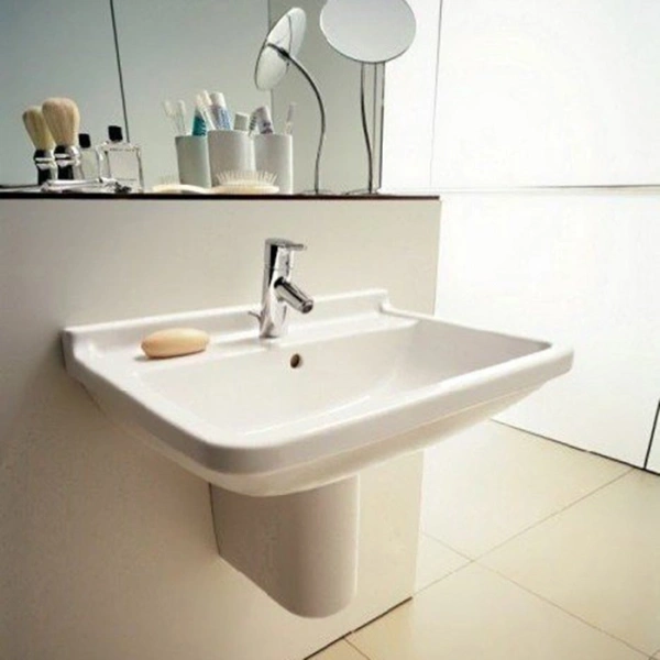 раковина duravit starck 3 0300550000 подвесная 55х43см. с переливом, с 1 отв под смеситель, цвет белый