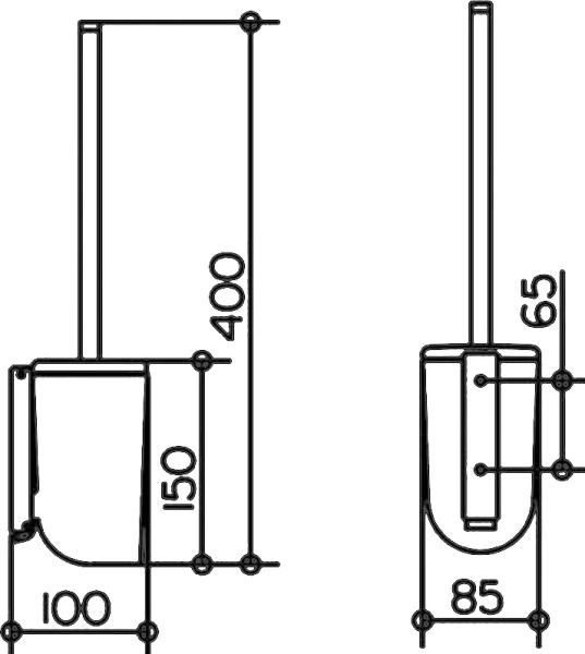 Ёршик для унитаза Keuco Elegance new 11664 010100 с крышкой