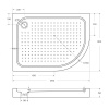 душевой поддон belbagno tray 120×80x15 tray-bb-rh-120/80-550-15-w-l белый l с антискользящим покрытием