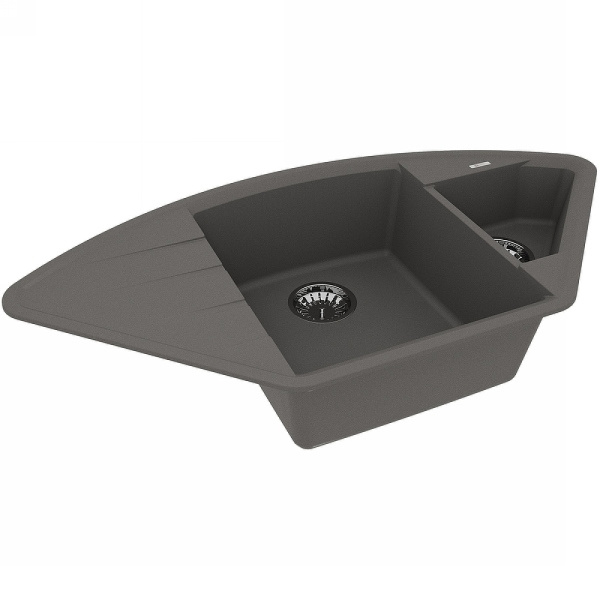 кухонная мойка lemark irkana 980 9910047 серый шелк