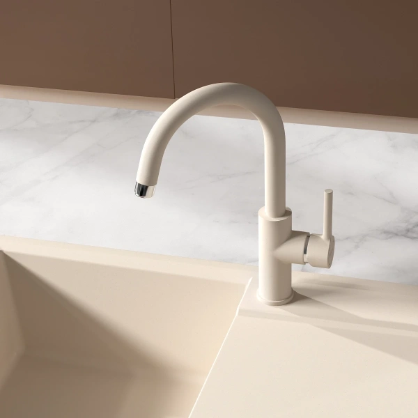 смеситель для кухни lemark comfort lm3073psh шампань