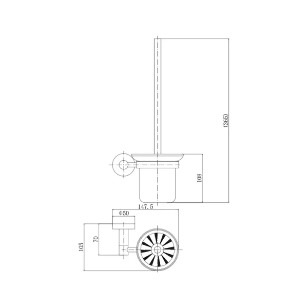 Ёршик для унитаза Fashun A51510 сатин