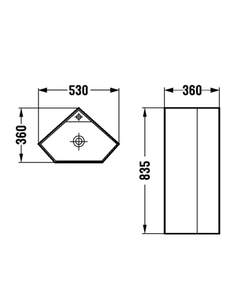 раковина напольная santiline sl-4026 глянцевая белая