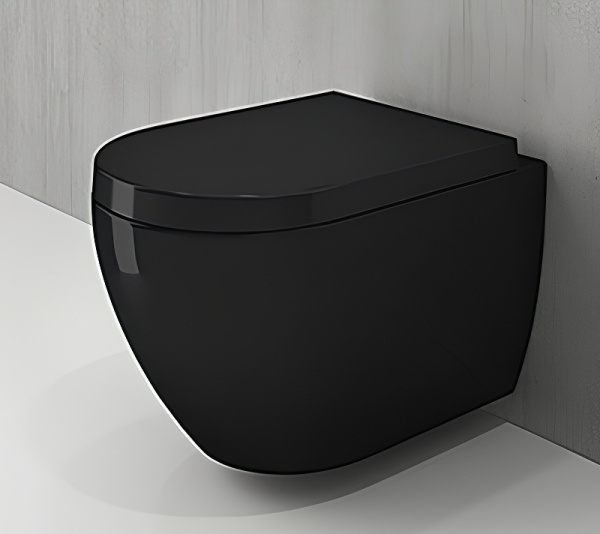 унитаз подвесной bocchi venezia 1295-005-0129 черный глянцевый без сиденья